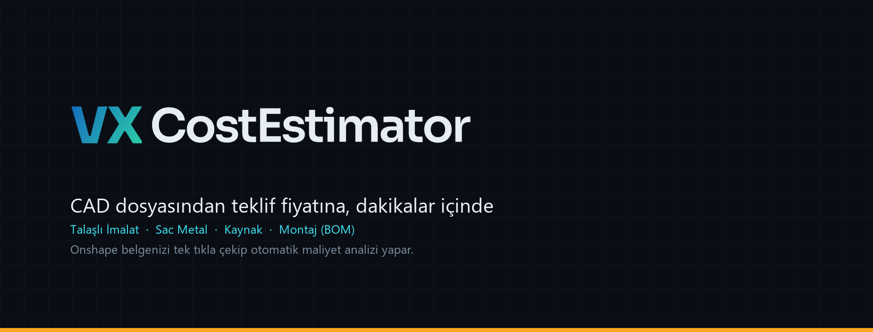 VX CostEstimator ana ekran ve analiz görünümü